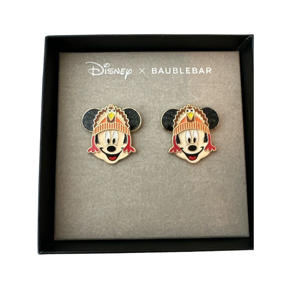 NWT Disney X Baublebar  Earrings Mickey Mouse‎ Thanksgiving Turkey Holiday  NWT